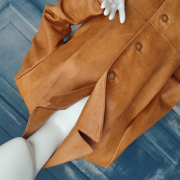 Wilsons Leather® Ladies Vintage full Length "HEAVY LEATHER" Coat - Picture 7 of 17